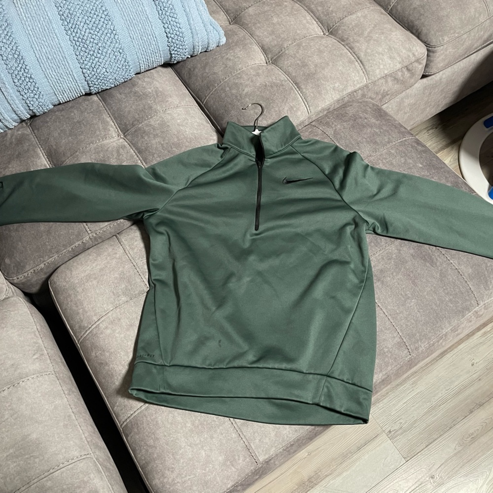 Green Nike Dri Fit Half Zip
